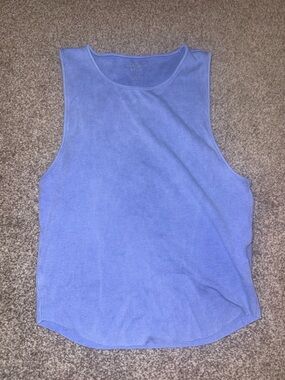 aerie Ribbed Tank Top in Periwinkle Blue